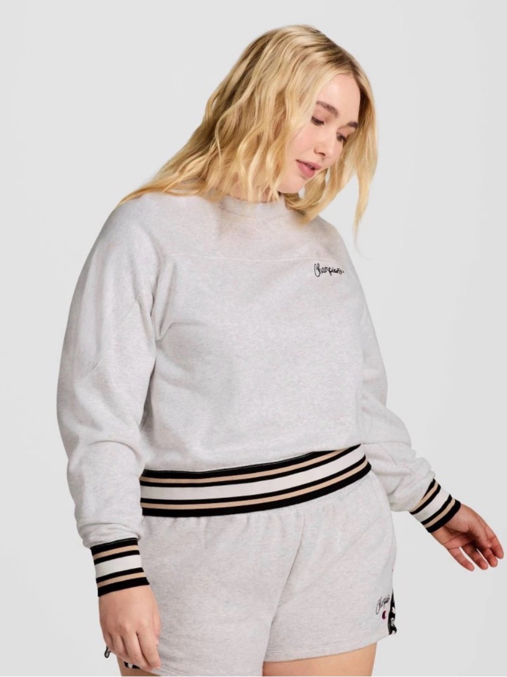 Champion Women's French Terry Sweatshirt - Heather Gray 2X